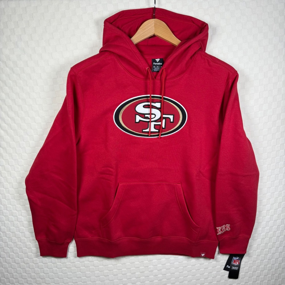 Fanatics Women's Scarlet San Francisco 49ers Fleece Pullover‎ Hoodie NFL Size M